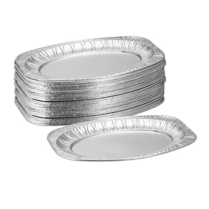 Serveringstallerkener i aluminium, sæt med 40 stk