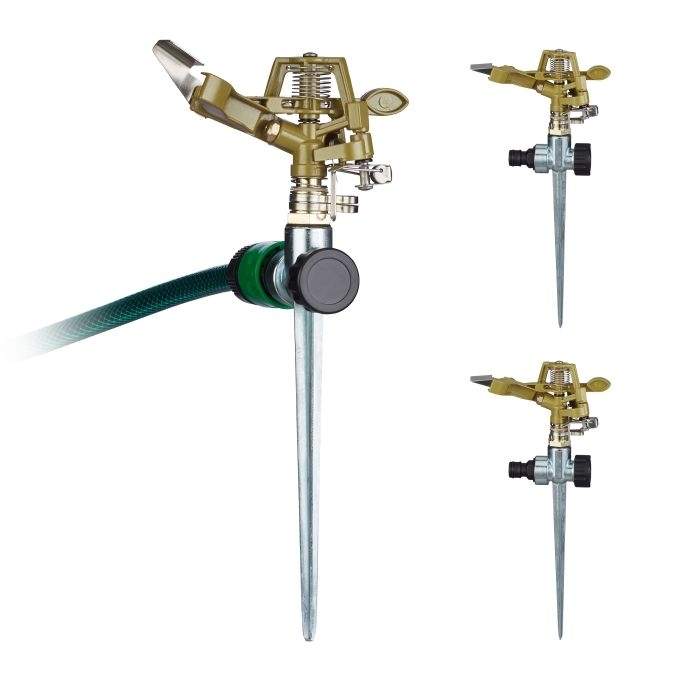 Impulssprinklersæt á 3 med jordspyd