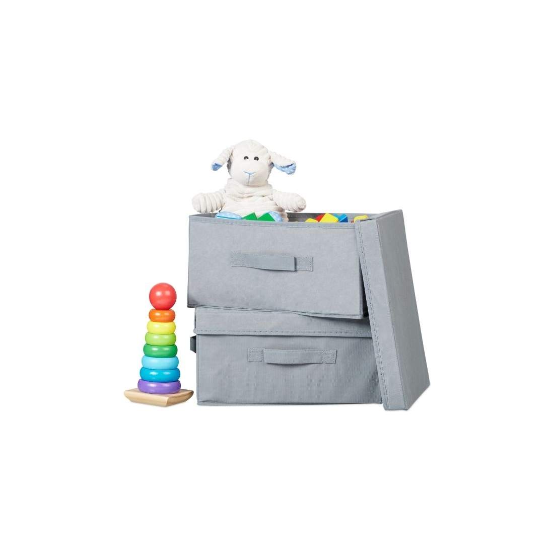 Förvaringsbox i fibertyg om 2 | Hem & Hobby - Resa & Semester - Organisering | Pryloteket