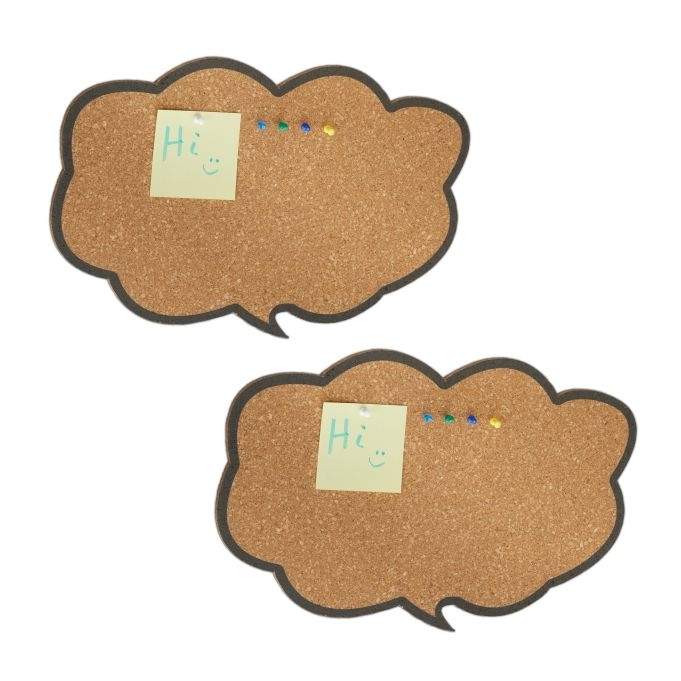 sæt med 2 tavler lavet af kork tankeskyer