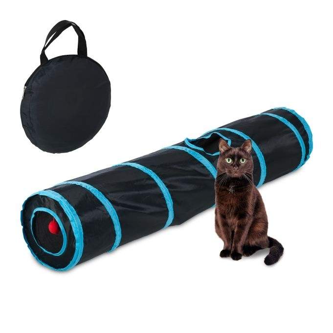 Hopfällbar katttunnel med 3 utgångar | Elektronik - Tillbehör Mobil & Surfplatta - Mobiltillbehör - Mobilkablar - Tillbehör | Pryloteket