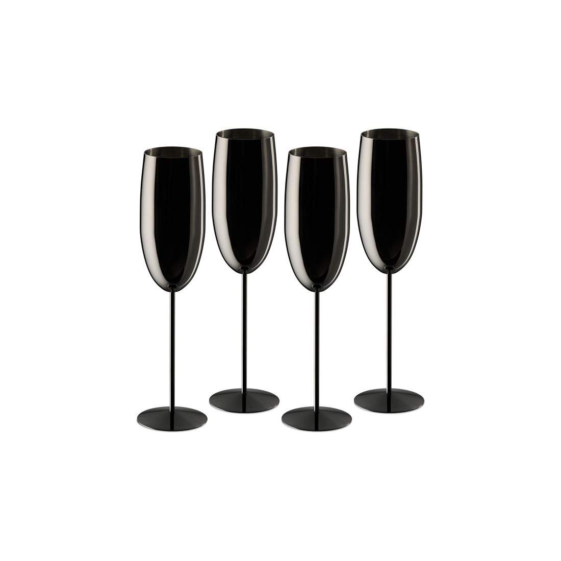 Champagneglas i rostfritt stål, set om 4 st | Hem & Hobby | Pryloteket