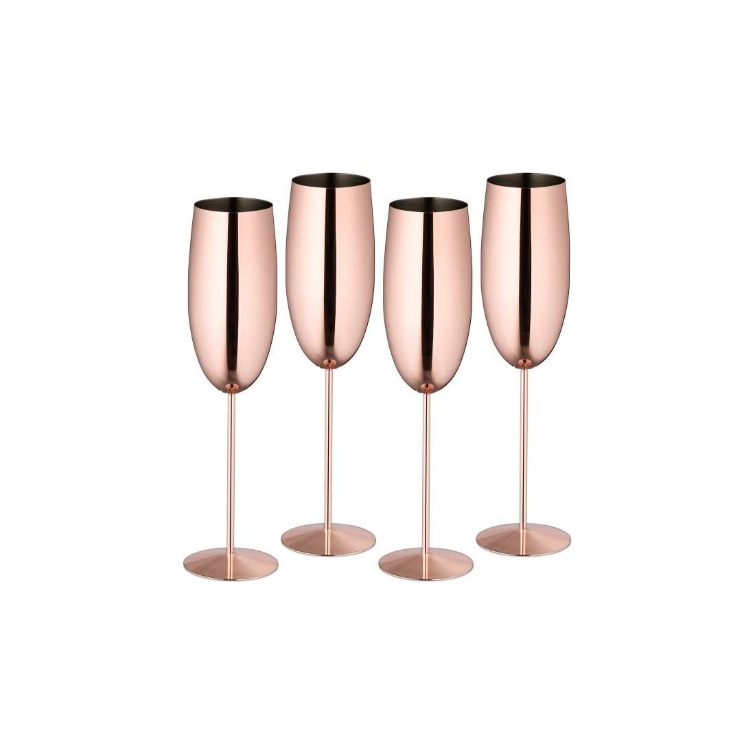 Champagneglas i rostfritt stål, set om 4 st | Hem & Hobby | Pryloteket