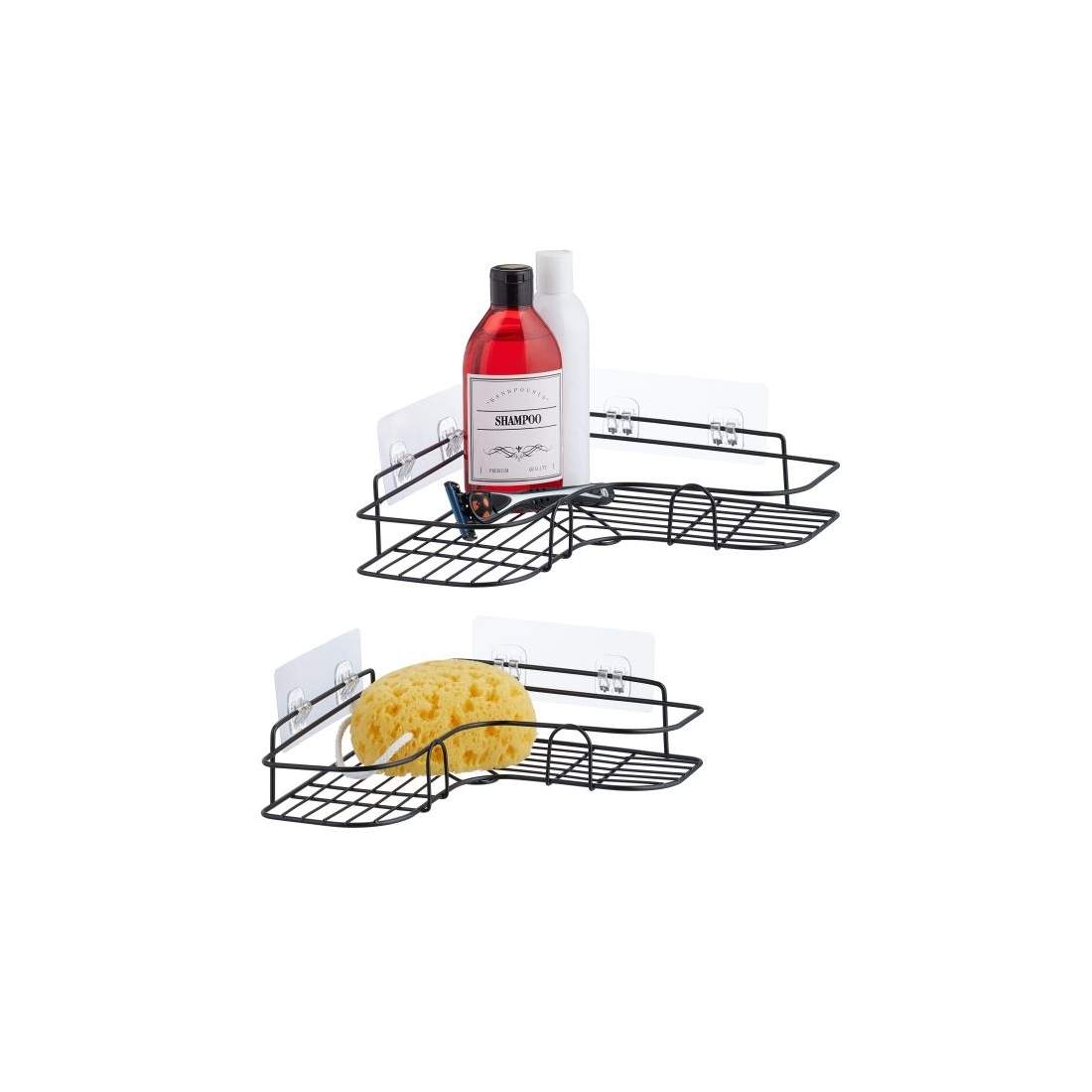 Duschkar utan borrning, set om 2 | Elektronik - Tillbehör Mobil & Surfplatta - Mobiltillbehör - Mobilkablar - Tillbehör | Pryloteket