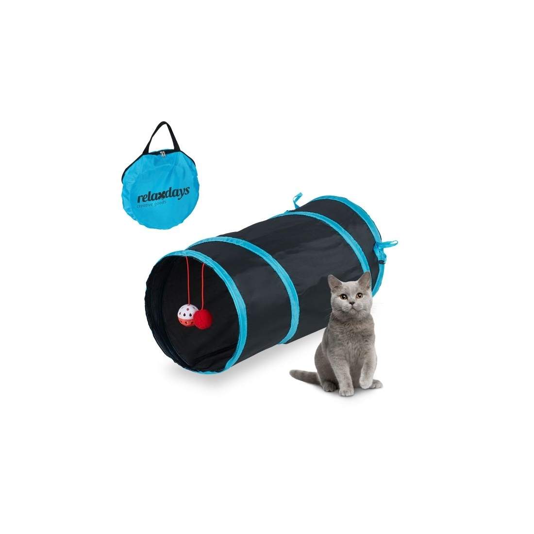 Hopfällbar katttunnel med leksaker | Hem & Hobby - Husdjur - Katt | Pryloteket