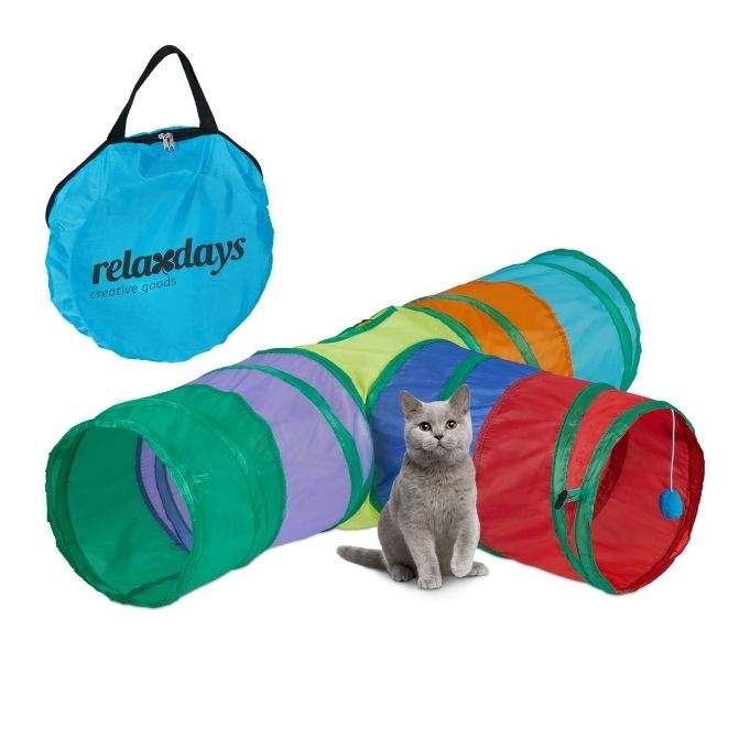 Sammenklappelig kattetunnel med 3 gange