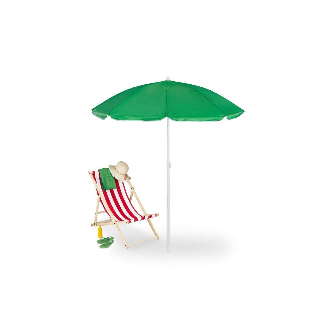 Grönt parasoll 160 cm | Hem & Hobby - Hem & Hushåll - Trädgårdsartiklar - Parasoll | Pryloteket