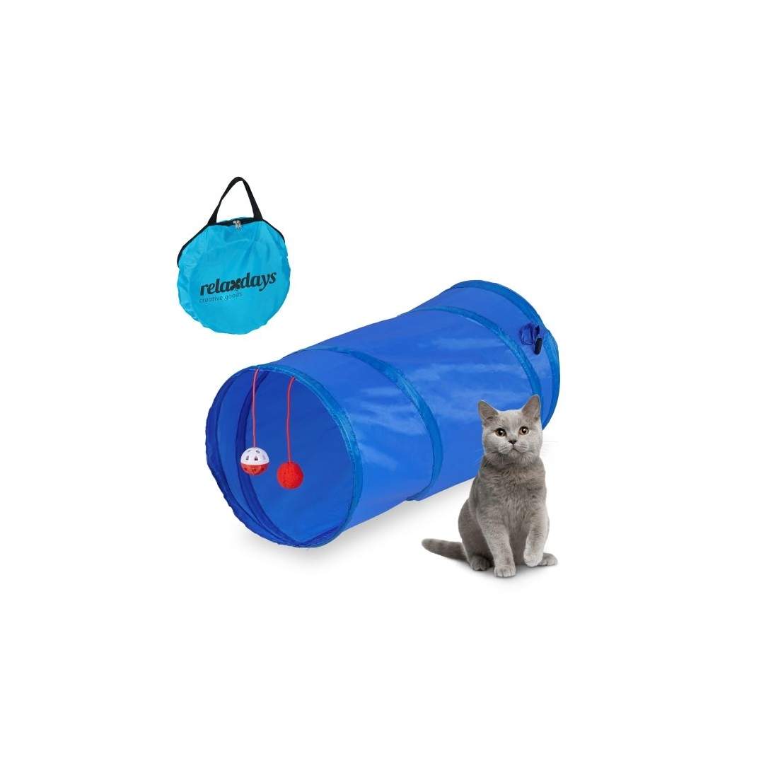 Hopfällbar katttunnel med leksaker | Hem & Hobby - Husdjur - Katt | Pryloteket