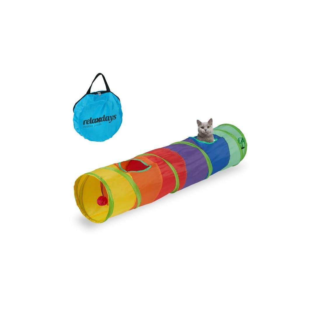 Hopfällbar katttunnel i färgglada färger | Hem & Hobby - Husdjur - Katt | Pryloteket