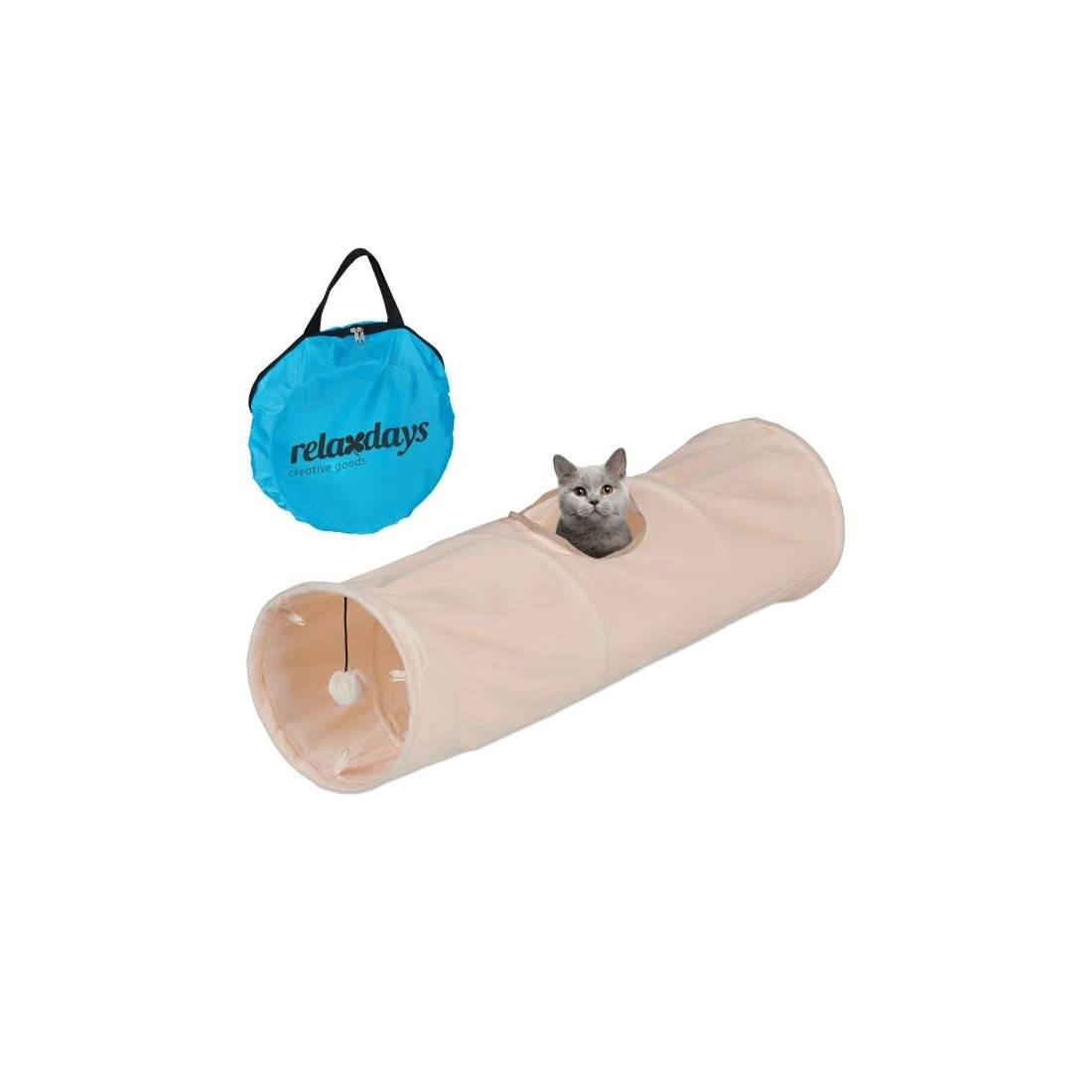 Hopfällbar katttunnel med plysch | Hem & Hobby - Husdjur - Katt | Pryloteket