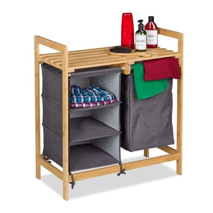 Tvättkorgsställ med 3 fack | Hem & Hobby - Hem & Hushåll - Tvätt - Tvättkorgar | Pryloteket