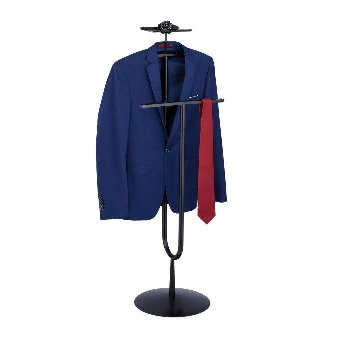 Herre betjent sæt i sort med hylde