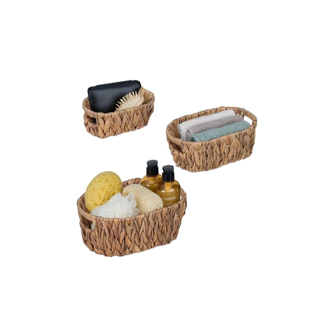 Ovala förvaringskorgar - set om 3 | Hem & Hobby - Hem & Hushåll - Badrum | Pryloteket
