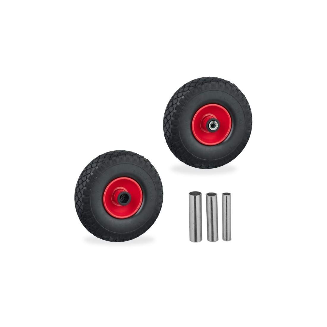 set med 2 hjul för säckvagn 3,00-4 massiv gummi | Hem & Hobby | Pryloteket