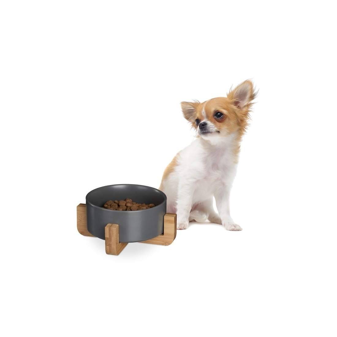 Hundskål i keramik med ram i bambu | Hem & Hobby - Husdjur - Hund - Hundskålar | Pryloteket