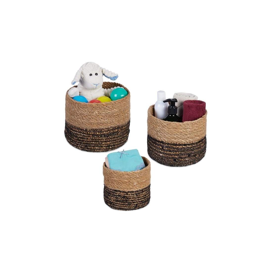 Förvaringskorgar, set om 3, sjögräs | Hem & Hobby - Resa & Semester - Organisering | Pryloteket
