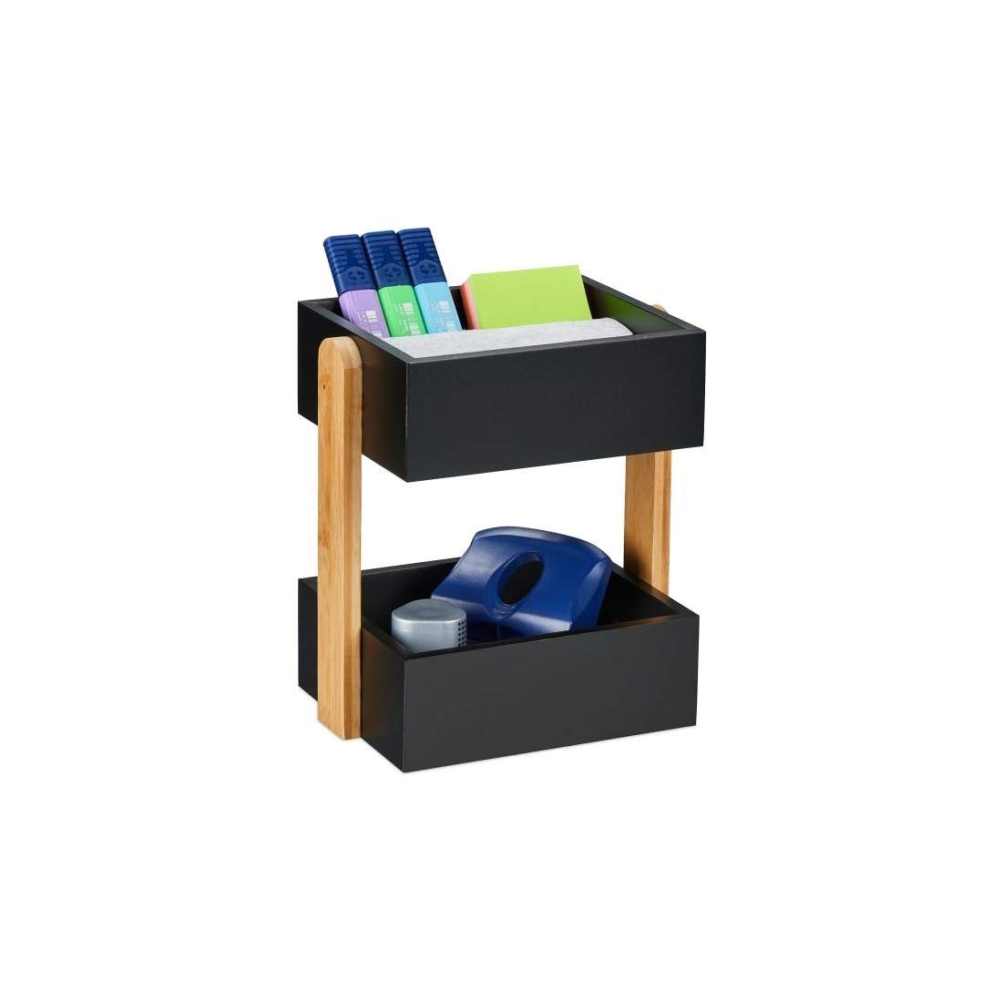 Skrivbordsorganisation 2 fack | Elektronik - Tillbehör Mobil & Surfplatta - Mobiltillbehör - Mobilkablar - Laddningskablar | Pryloteket