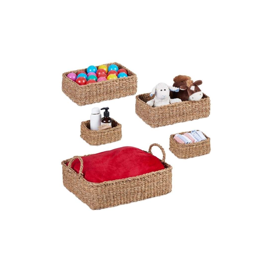 Sjögräs förvaringskorg i 5 delar | Mode & Accessoarer - Kläder - Underkläder | Pryloteket