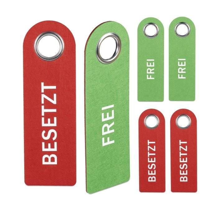 Dørskilt optaget gratis sæt af 6