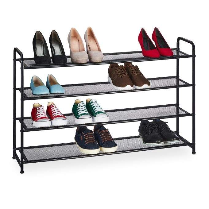 Metal skohylde til 16 par sko