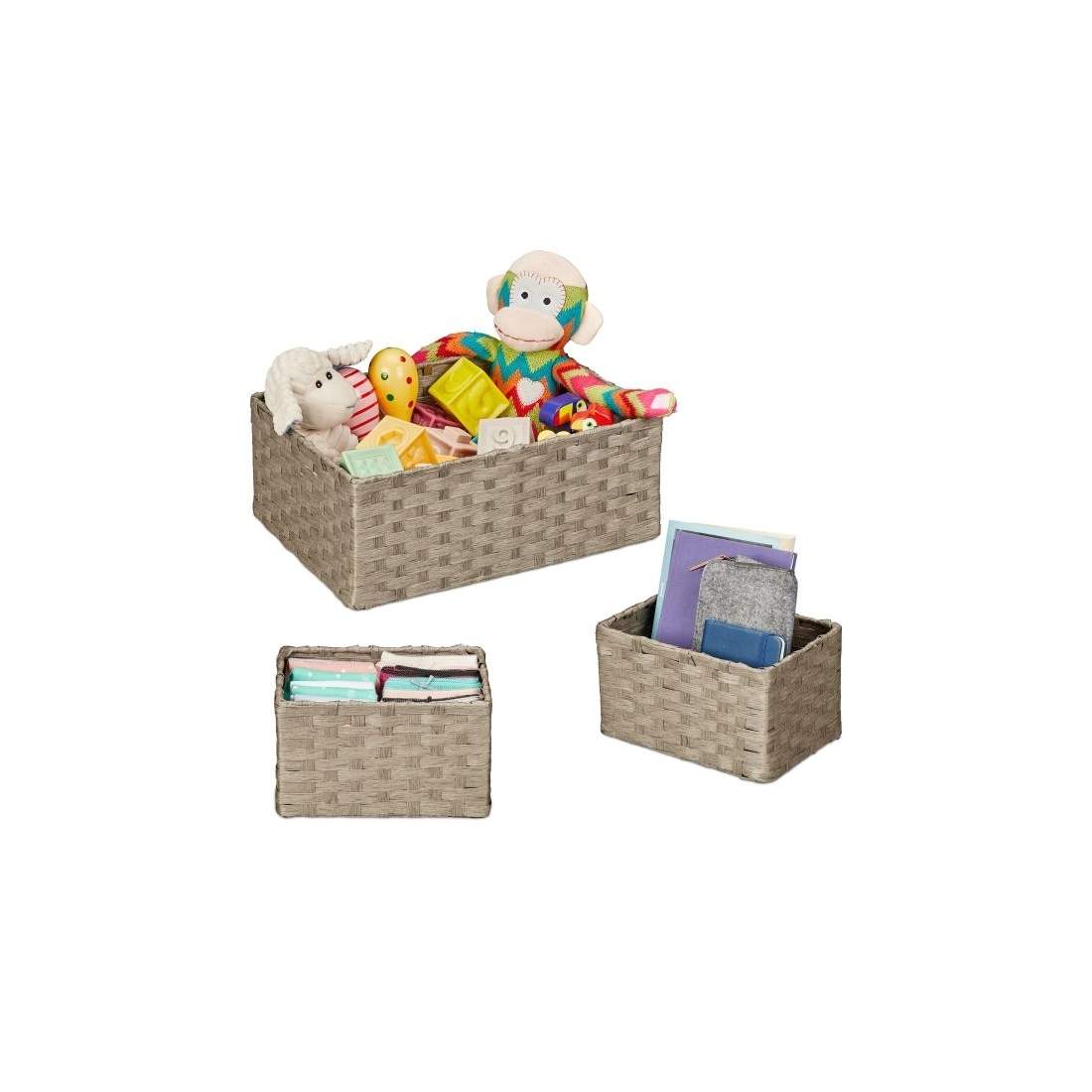 Vävd förvaringskorg, set om 3 | Mode & Accessoarer - Kläder - Underkläder | Pryloteket