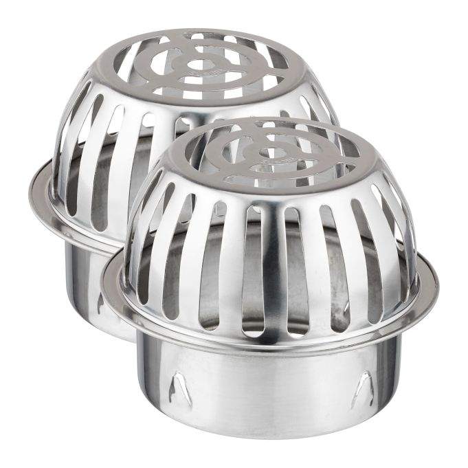 Tagrendebeskytter i rustfrit stål, 2 stk