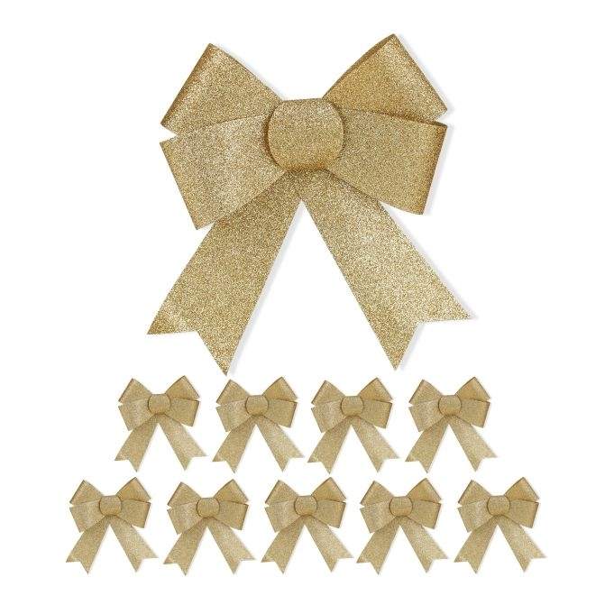Glitrende sløjfe i sæt af 10 stk