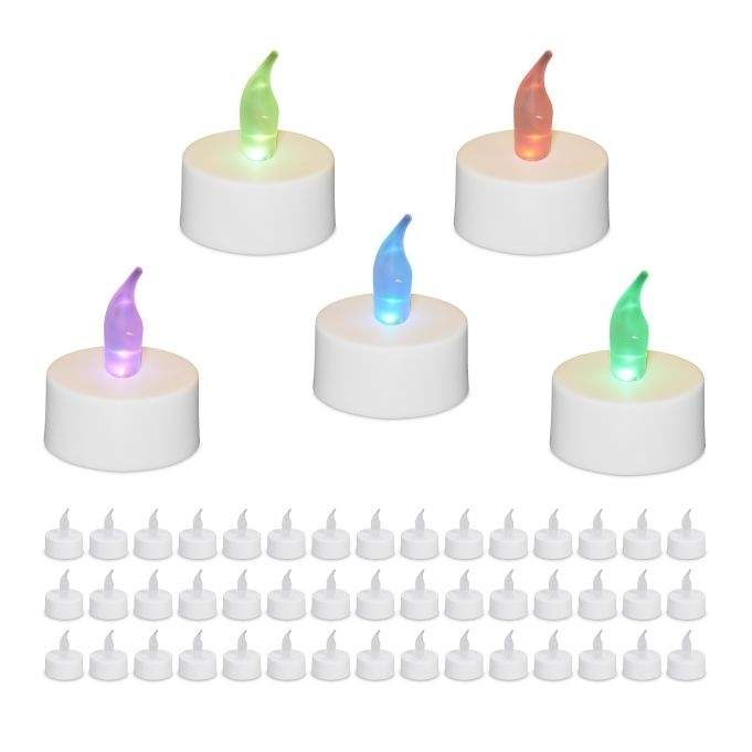 LED varmelys med farveskift, 50 stk