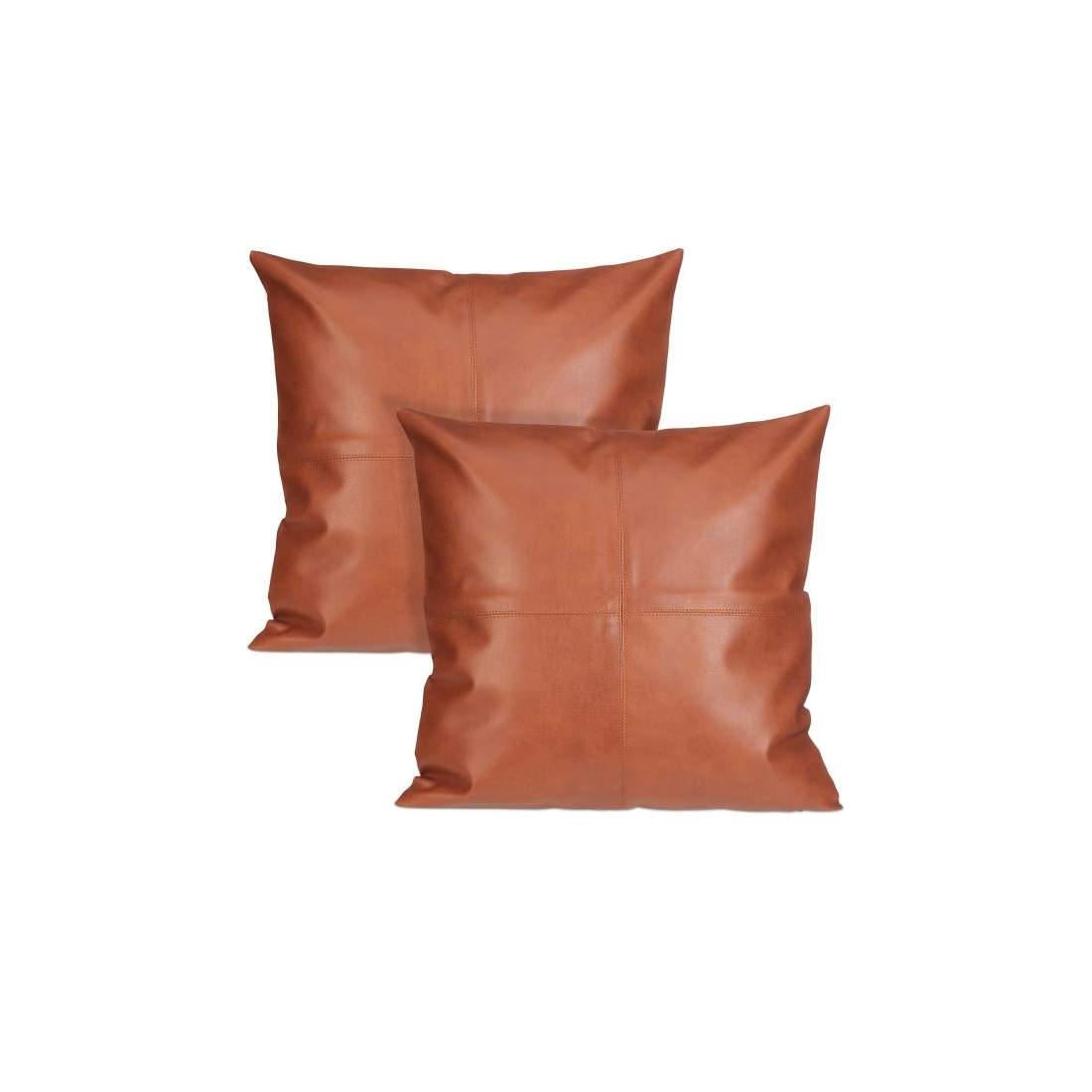 Kuddfodral i läderlook - set om 2 | Hem & Hobby - Hem & Hushåll - Sovrum | Pryloteket