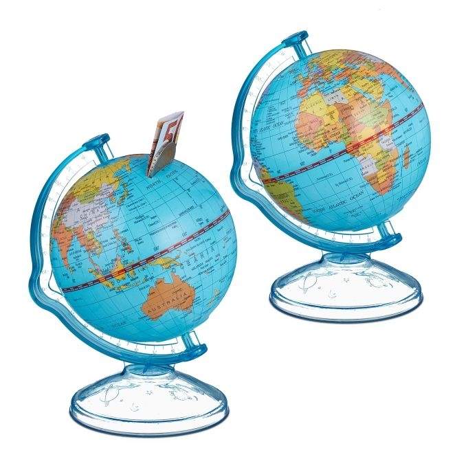 Pengeboks globus sæt med 2