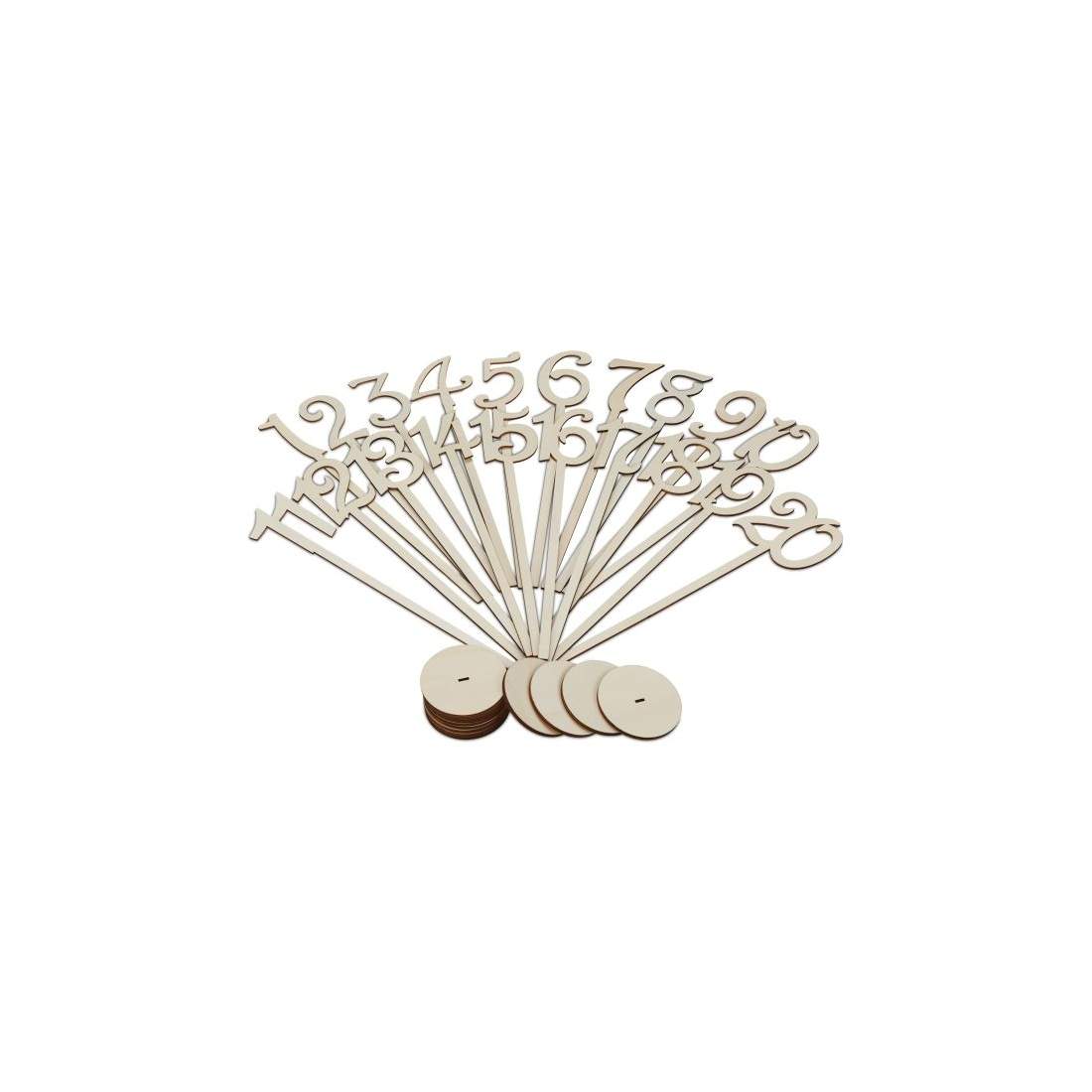 Tabellnummer bröllop 1-20 | Hem & Hobby | Pryloteket