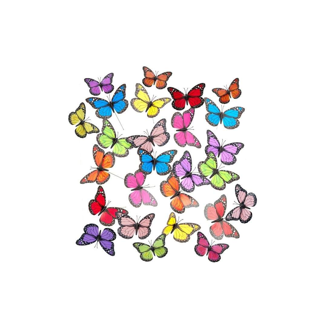Trädgårdsdekoration fjärilsset om 72 st