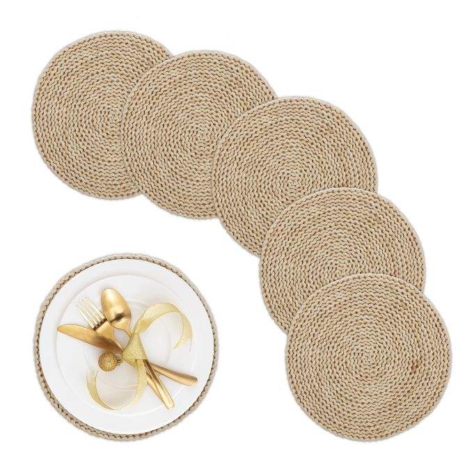 Dækkeserviet 6-delt majshalm