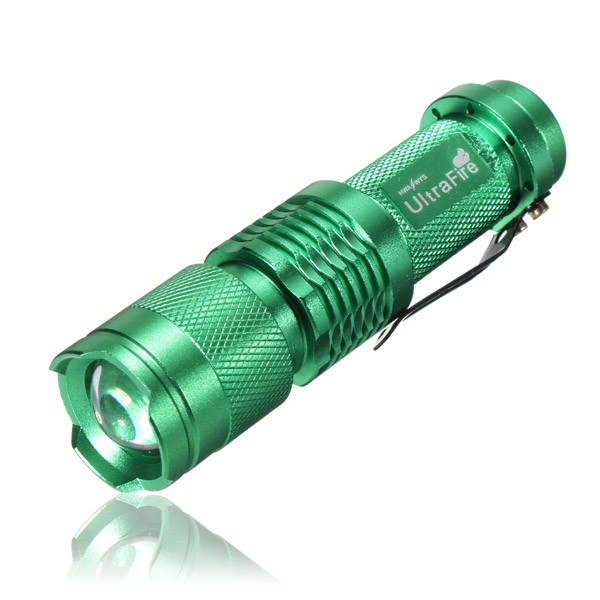 LED Ficklampa CREE Ultrafire - Grön | Sport & Fritid - Friluftsliv & Camping - Belysning - Ficklampor | Pryloteket