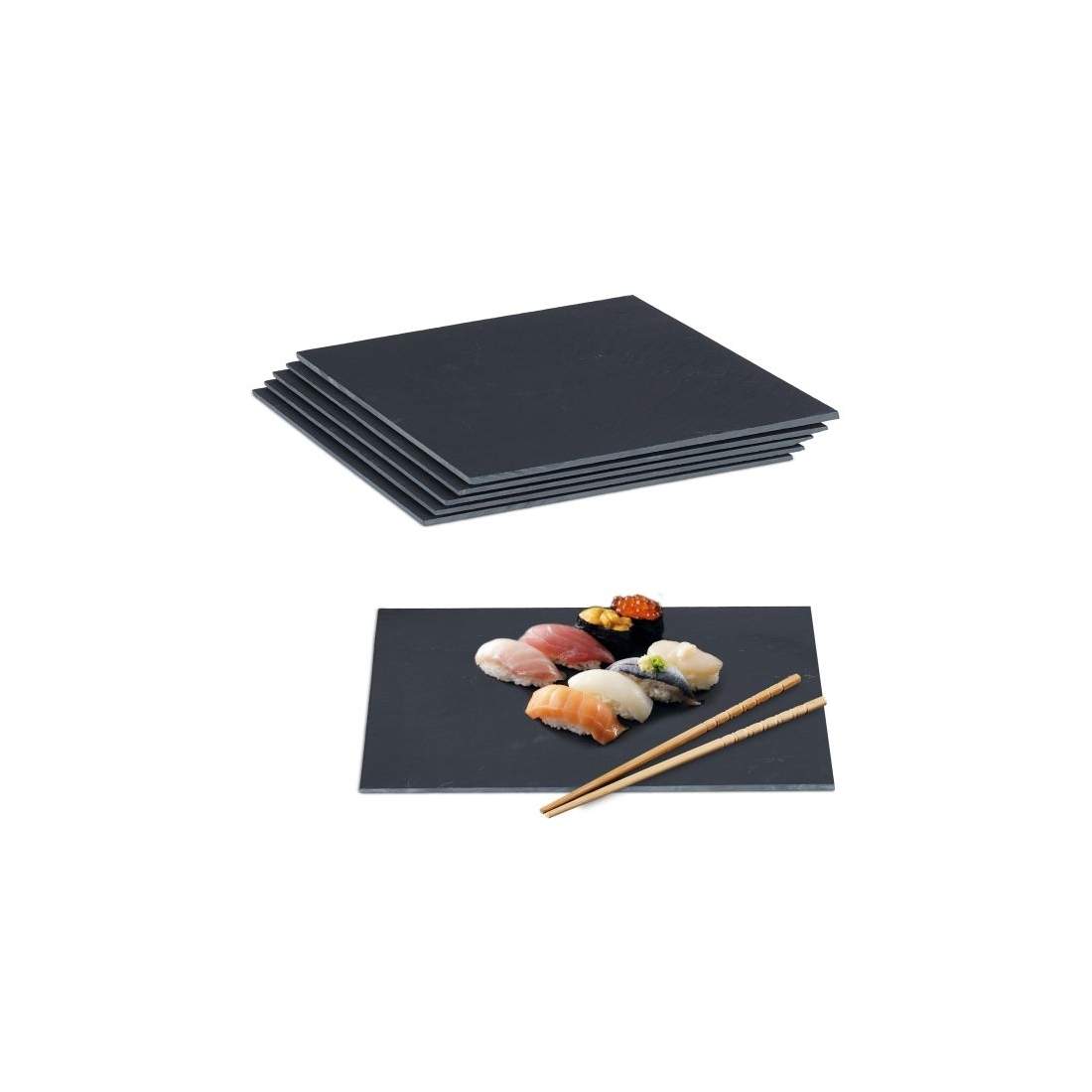 set med 6 skifferplattor 40 x 30 cm | Hem & Hobby - Hem & Hushåll - Kök - Servering | Pryloteket