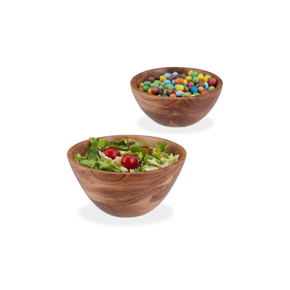 Salladsskål set med 2 st akaciaträ | Hem & Hobby - Hem & Hushåll - Kök - Servering | Pryloteket