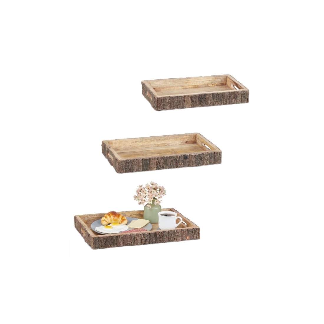 Brickor i mangoträ - set om 3 | Hem & Hobby - Hem & Hushåll - Kök - Servering | Pryloteket