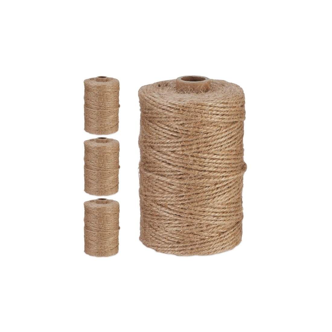 Jutekabel 2 mm x 100 m uppsättning om 4 | Hem & Hobby | Pryloteket