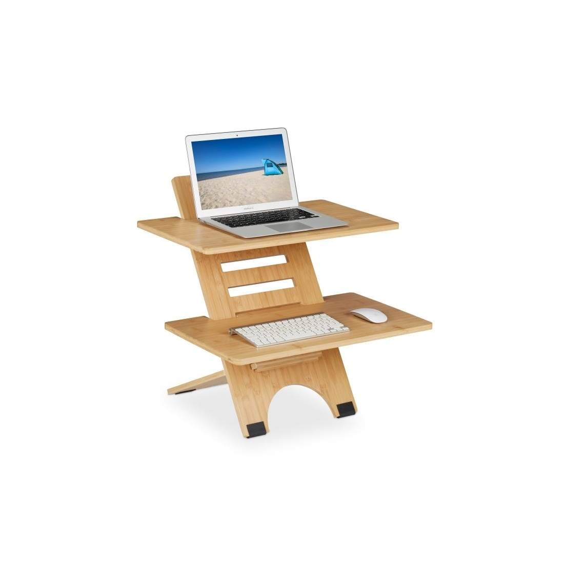 Stående skrivbordsskiva i bambu | Elektronik - Datortillbehör - Tangentbord, Möss & Fjärrkontroller - Tangentbord | Pryloteket
