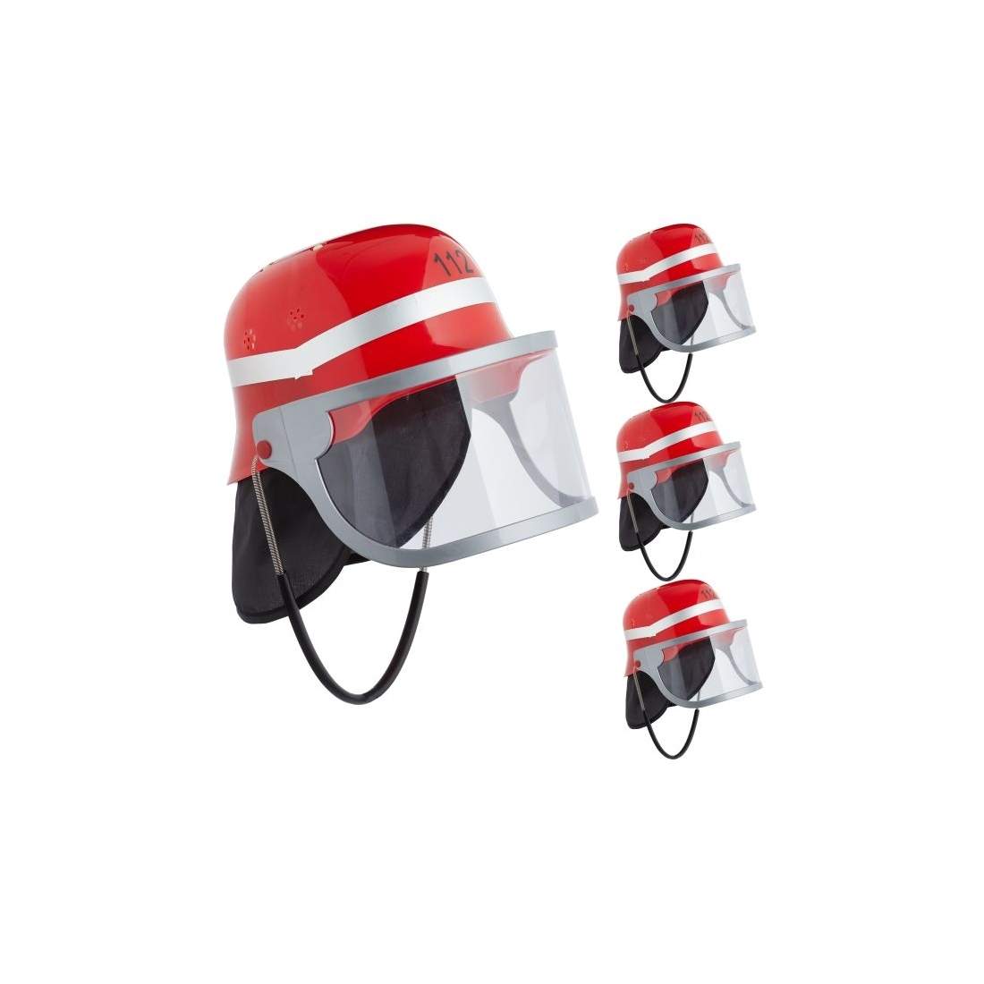 set med 4 brandmanshjälmar för barn i rött | Hem & Hobby | Pryloteket