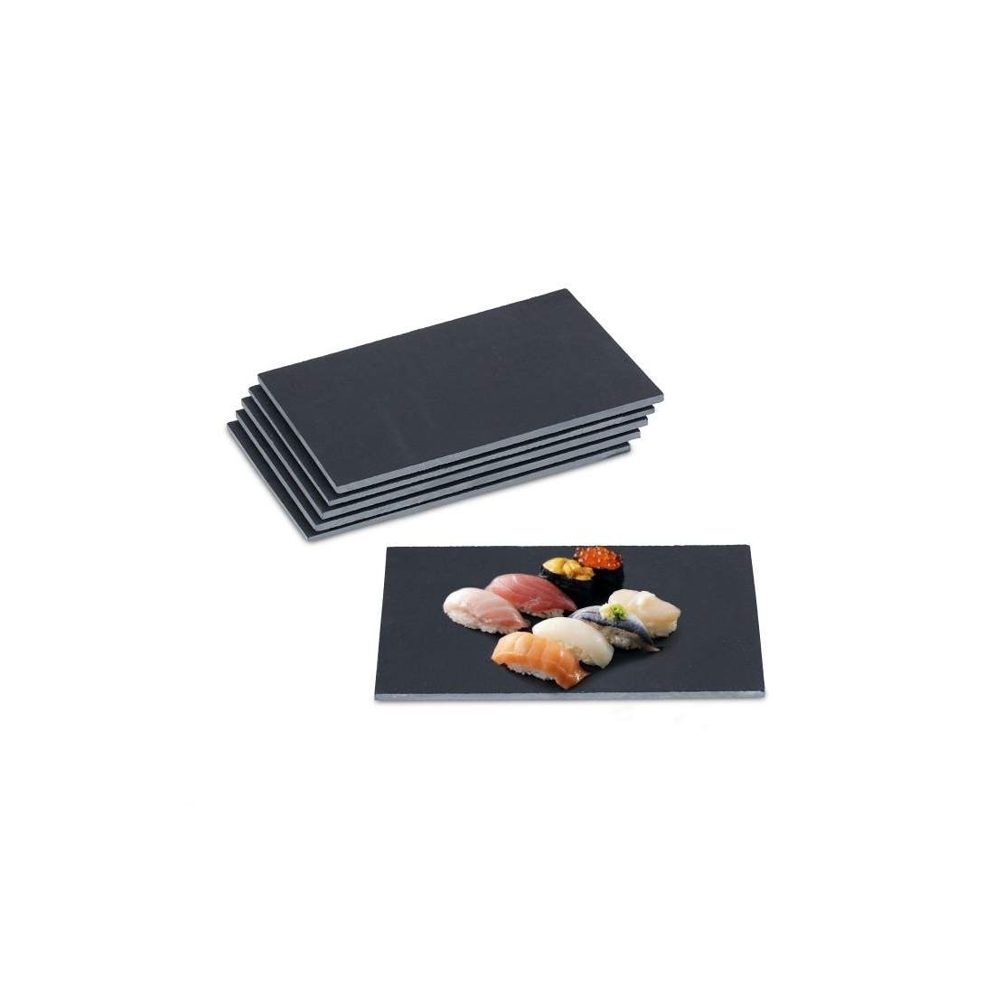Rektangulär skifferplatta om 6 st | Hem & Hobby - Hem & Hushåll - Kök - Servering | Pryloteket