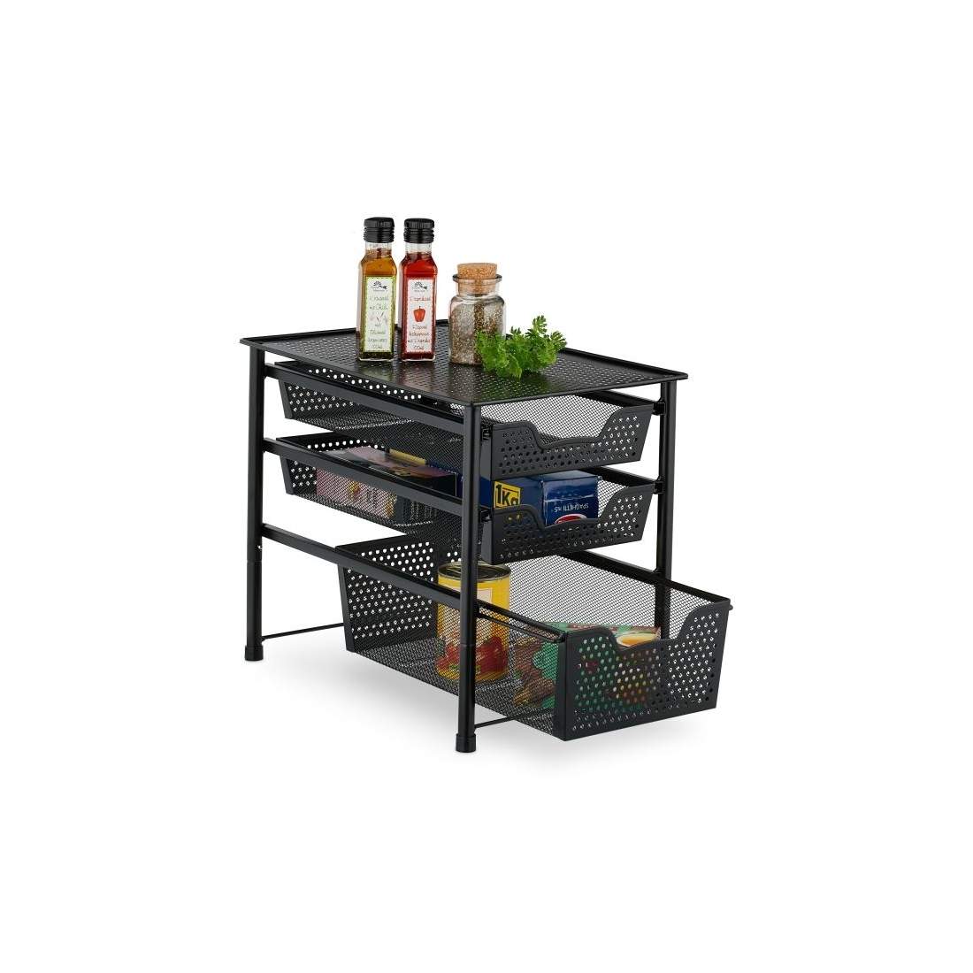 Lådhylla med 3 utdragbara korgar | Hem & Hobby - Hem & Hushåll - Badrum | Pryloteket