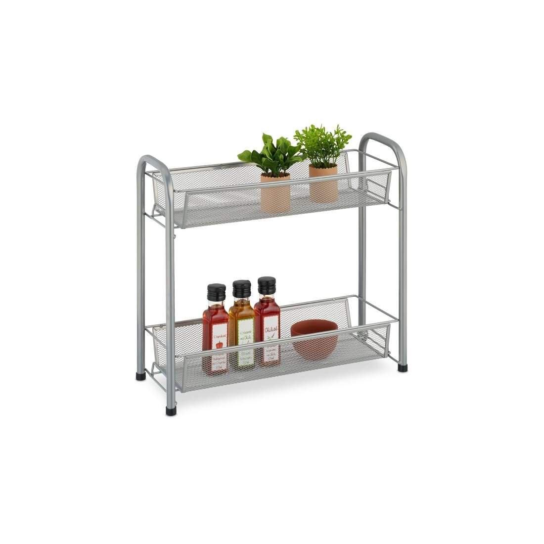 Kryddställ i metall med 2 hyllplan | Hem & Hobby - Hem & Hushåll - Badrum | Pryloteket