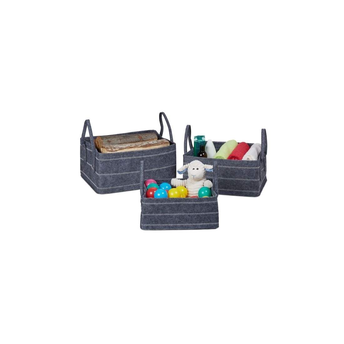 filtförvaringskorg i 3 delar | Leksaker & Spel - Leksaker | Pryloteket