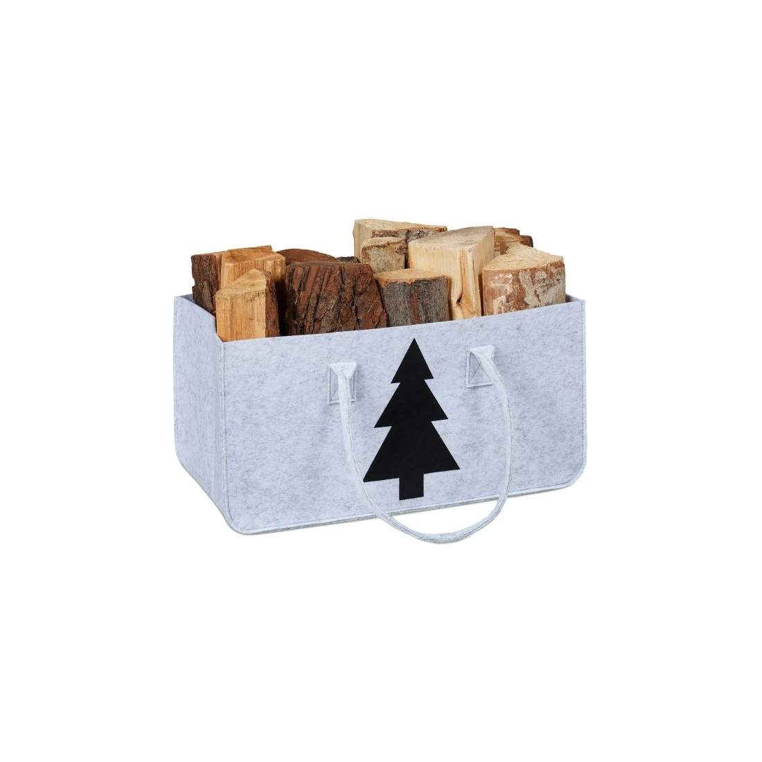 Vedpåse i filt med motiv | Leksaker & Spel - Leksaker | Pryloteket
