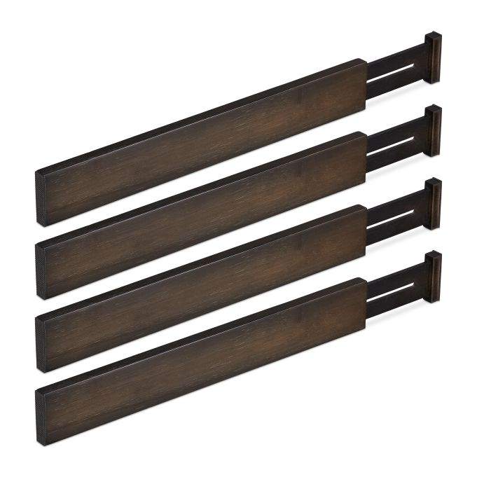 set med 4 lådavdelare i mörkbrunt | Hem & Hobby - Hem & Hushåll - Kök - Servering - Bestick | Pryloteket