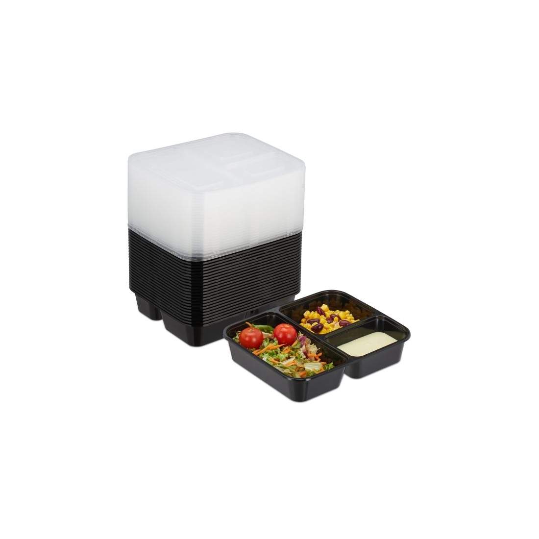 Matberedningslådor med 3 fack - 24 st | Hem & Hobby - Hem & Hushåll - Kök - Köksförvaring - Matlådor | Pryloteket