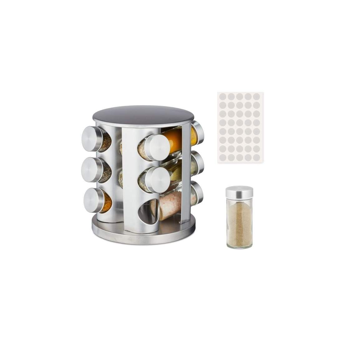 Kryddkarusell i rostfritt stål | Hem & Hobby - Hem & Hushåll - Kök - Köksförvaring - Kryddförvaring - Kryddburkar | Pryloteket