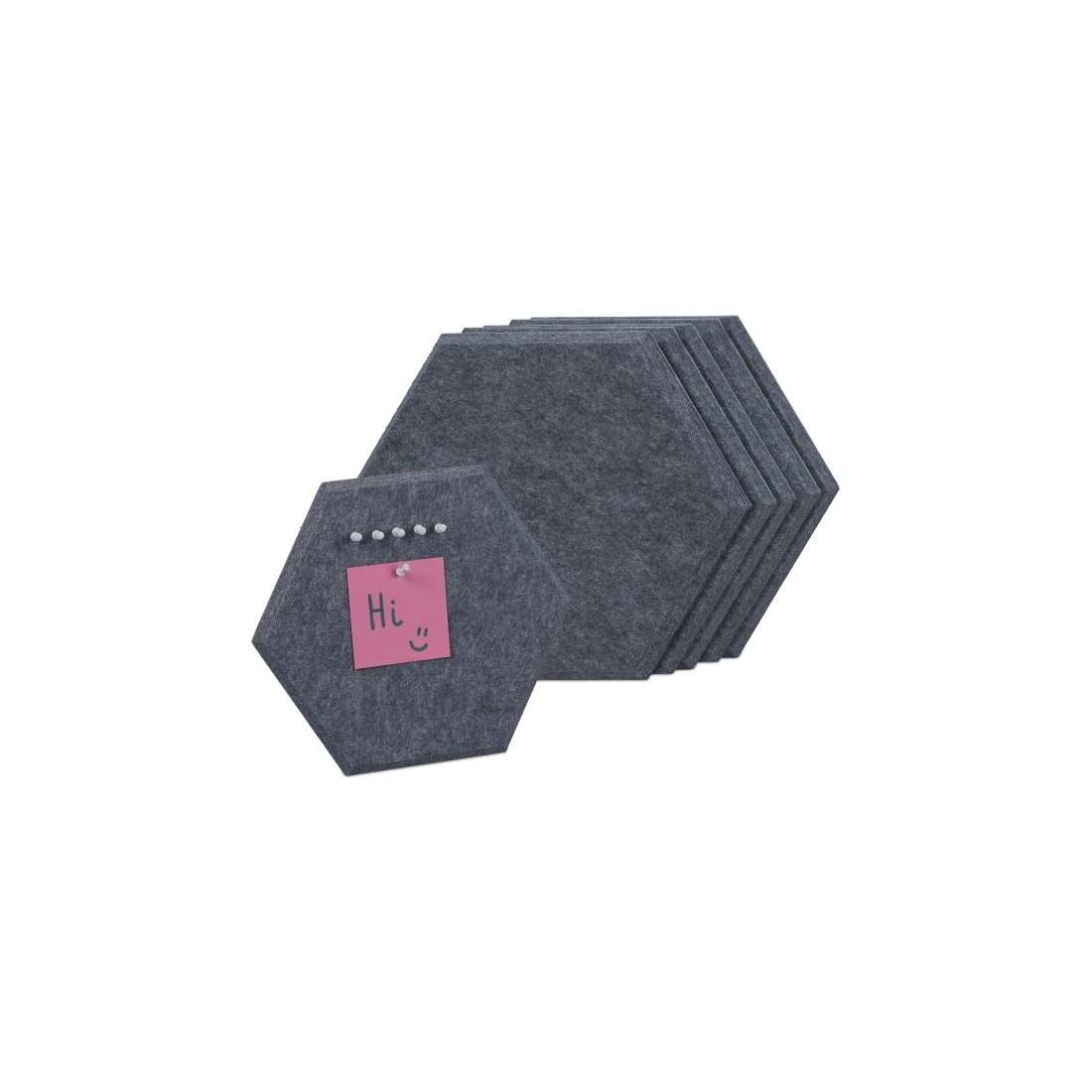 Hexagoner i grå filt för anslagstavla - 6 st | Hem & Hobby - Hem & Hushåll - Kök | Pryloteket