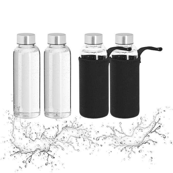 Dricksflaska i glas med lock | Hem & Hobby - Hem & Hushåll - Kök - Köksredskap - Lock | Pryloteket